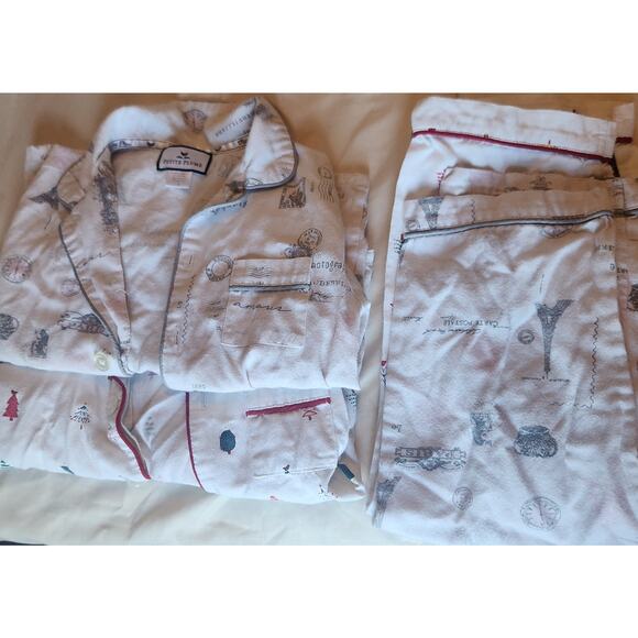 Petite Plume Girls Pajamas size 4 / 5 Bundle White Toddler - Picture 7 of 8